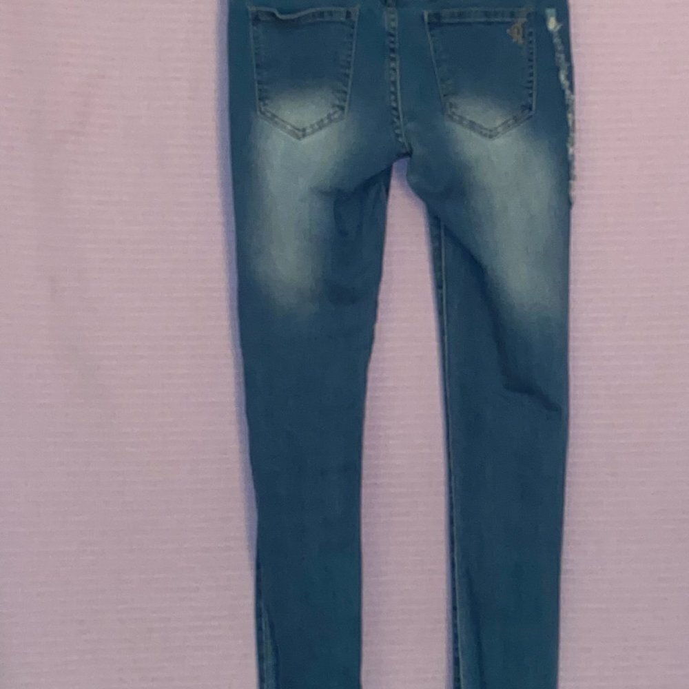 NWOT VIP Ripped Retro Vintage Designer Jeans Juniors Size 3/4 - Picture 7 of 10